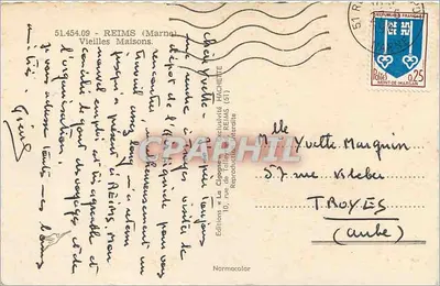 Reims (Marne) — Oude huizen — Uitgaven La Cigogne — Achterkant