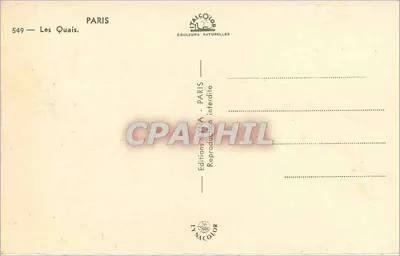 Los Muelles — París — Ediciones ITALCOLOR — Reverso