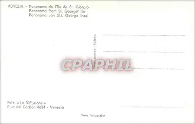 Véneto - Panorama de la isla de San Jorge - Edición La Diffusion — Reverso