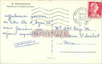 Túnel na Estrada de Stora — Philippeville — C.A.P. n°36 — Verso