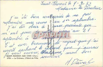 Saint-Florent-sur-Cher — El Castillo — M. Rousseau, Editor — Reverso