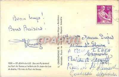 Il Forte del Socca e la Baia di Saint-Jean-de-Luz — ST-JEAN-DE-LUZ (Basse-Pyrénées) — Editore Elcée — Verso