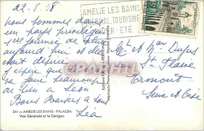 Amélie-les-Bains - Palalda — Ogólny widok i Canigou — Wydawnictwo PAP — Rewers