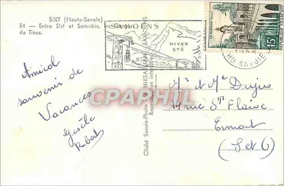 Gorges de Tines — entre Sixt e Samoëns — J. Niks — Verso