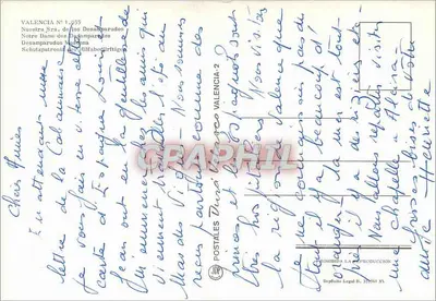 Onze Lieve Vrouw van de Verlaten — Valencia — uitgever Valencia N° 1.055 — Achterkant