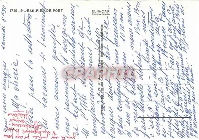 생장피에드포르트 — 전경, 라 니벨, 교회, 시장문, 에이헤라베리 교량, 성채 — 출판사: Elnacap — 뒷면