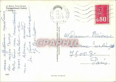 Fontgombault (Indre) — A Abadia — MI ROUSSEL Photo-Édition — Verso