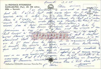 Nans-les-Pins — panoramische uitzicht — Collectie Natuurkleuren — Achterkant