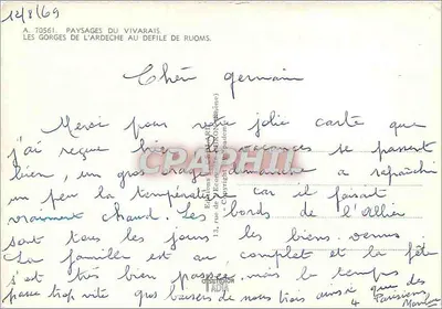 Les Gorges de l'Ardeche au Défilé de Ruoms — Éditions de l'Académie de l'Économie Rurale — Verso