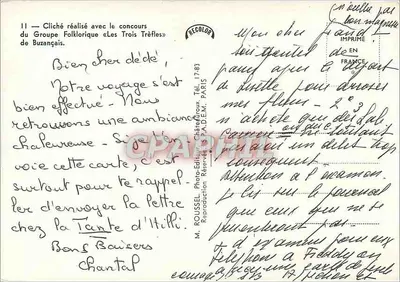 Noite em casa — Contos Regionais: O Correio — Editor M. ROUSSEL, Châteauroux — Verso
