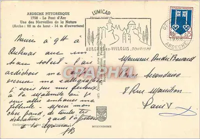 O Ponte d'Arc — Ardeche — editor IRIS — Verso