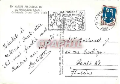 Narbonne — Kerk van Sint Justus, 15e eeuw — Uitgave Lapie & Maure — Achterkant