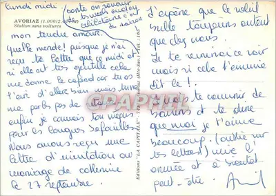 Avoriaz dia e noite — Edições 'La Capitale' — n° 74 — Verso