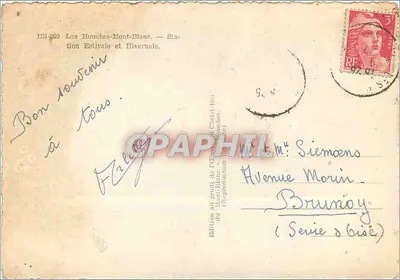 Les Houches-Mont-Blanc — Stacja Letnia i Zimowa — Wydawnictwo na rzecz Instytutu Christ-Roi — Rewers