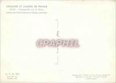 Notre-Dame van Parijs — Promenade langs de Seine — Edities d'Art YVON — Achterkant