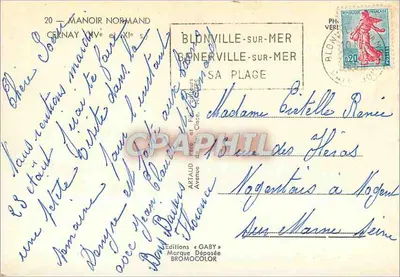 Château normando — Cernay — Edições Gaby — Verso