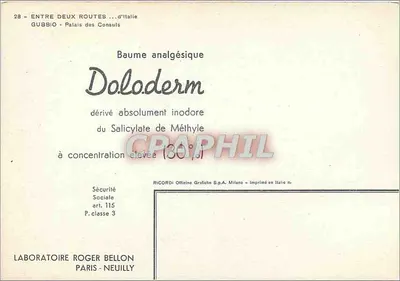 Gubbio — Palácio dos Conselhos — editor Ricordi — Verso