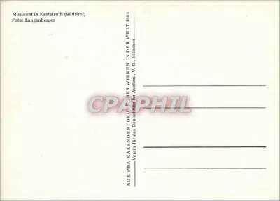 Musicista a Kastelruth (Südtirol) — 1964 — VDA-KALENDER IN DER WELT, München — Verso