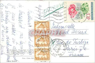 Gara de Nord — Plac Garibaldi — Wydawca Clara Spîr — Rewers