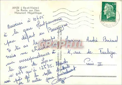 La Roche aux Fées — Monument mégalithique à Janzé (Ille-et-Vilaine) — Rewers