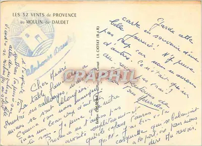 Os 32 Ventos da Provência no Moulin de Daudet — Edição La Ciotat (B.A.R.) — Verso