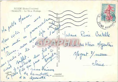O Grande Relógio — Rouen — editor IRIS — Verso