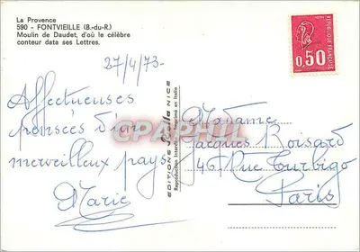 Moulin de Daudet em Fontvieille — Provence — Éditions Interdite, Impresso na Itália — Verso