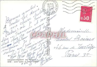 Moulin-Engilbert — Publiczny ogród starego zamku — Combière & Vacon — Rewers