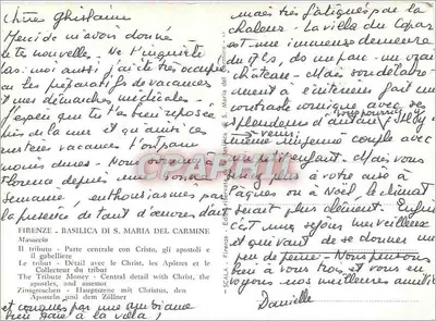 Basílica de Santa Maria del Carmine — Detalhe do tribunal com Cristo, os apóstolos e o coletor do tributo — n°4 — Verso
