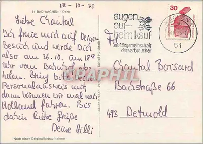 Bad Aachen - Katedra — wydawca Jakob Krapohl, nr 51 — Rewers