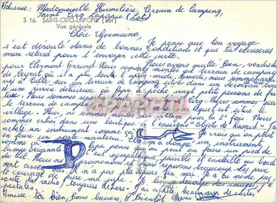 Saint-Cirq-Lapopie (Lot) — Vista geral — n° S 16 — Verso