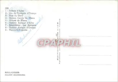 Provincia Romana — Ancient Sites and Monuments — Editions Cella Nice — Back