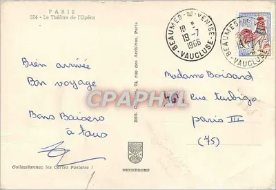 Parijs, Theater van de Opera — panoramische weergave — Mexichrome, n° 524 — Achterkant