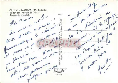 Cabannes — Pamiątka z Cabannes — Wydawca Combiér — Rewers