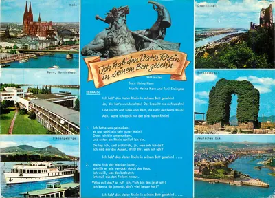 Rhin e seus locais — Walzerlied — Edição Willi Glöch K.G., Colônia