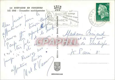 Chalé morbihannois — Bretanha — Edições d'Art Jos — Verso