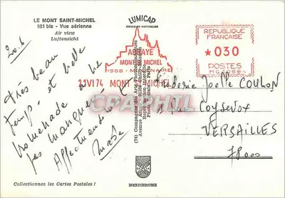 Le Mont St-Michel — vue aérienne — Lumicad, n° 981 bis — Verso
