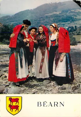 Trajes tradicionais — Béarn — Editor LUMICAP, n° F 54