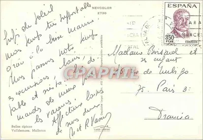 Typowe tanie w Valldemossie — Majorka — wydawca Casa Planas, nr 2730 — Rewers