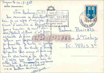 Hôtel des Nations — Royan — Éditions d'Avénir — Verso