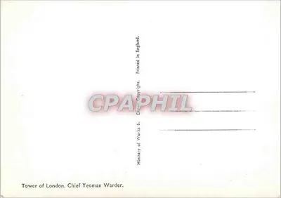 Wieża Londynu — Główny strażnik — Ministry of Works — Rewers