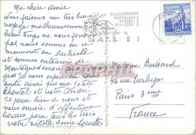 Hallein z Dürrnbergseilbahn — widok panoramiczny — Verlag Foto Film Austria, n° 12577 — Rewers