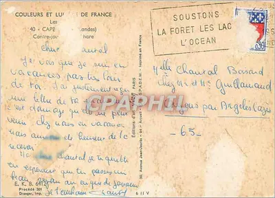 Farys na przylądku — zachód słońca — Wydawnictwo Jean-Jaurès — Rewers