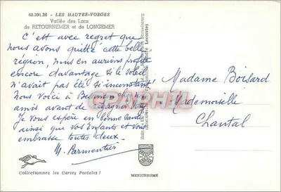 Altos-Vosges — Vales dos Lagos de Retournemer e Longemer — editor IRIS — Verso