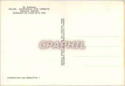 Saint-Malo Pirate City — Publisher GREFF, No. 254/550 — Back