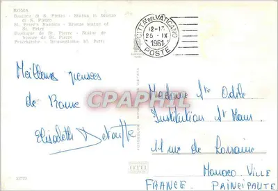 Estátua de São Pedro — Basílica de São Pedro — editada por — Verso