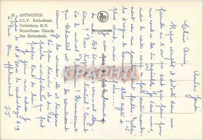 Antwerpen — Katedra Notre-Dame — wydawca N.ELS, nr 36 — Rewers