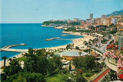 Mônaco — Praia do Larvotto e Forte Antoine — Edições Molfor