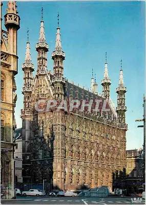 Louvain - Hotel de cidade — vista do edifício gótico — editor IRIS
