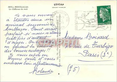 Zamek Montluçon — noc — Édicap — Rewers